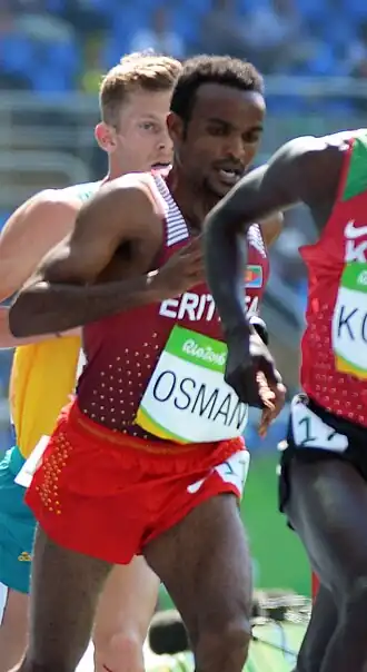 Abrar Osman tijdens de Olympische Spelen in 2016.