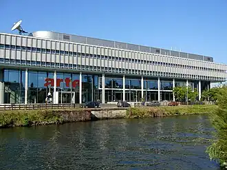De zetel van ARTE in Straatsburg, Frankrijk