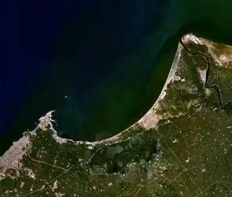 satellietfoto van de Baai van Aboukir