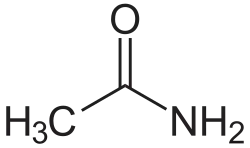 Structuurformule van aceetamide
