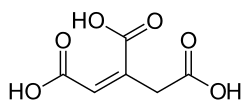 Structuurformule van cis-aconietzuur