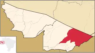 Ligging van de Braziliaanse microregio Rio Branco in Acre