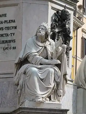 Koning David (1857), Zuil van de Onbevlekte Ontvangenis