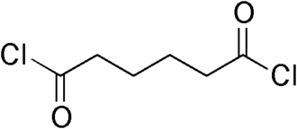 Structuurformule van adipoyldichloride