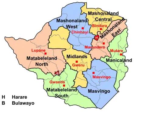Provincies van Zimbabwe