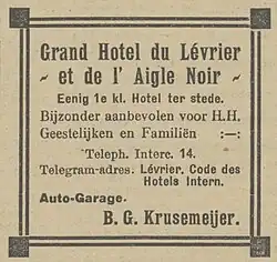 Advertentie uit 1910