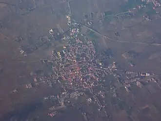 Trino vanuit een vliegtuig