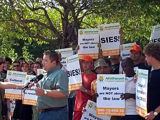 Een betoging van AfriForum in Pretoria