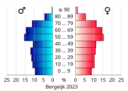 Bevolkingspiramide van de gemeente Bergeijk