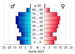Bevolkingspiramide van de gemeente Goirle