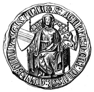 Zegel van Agnes van Bohemen
