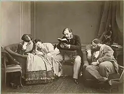 La lecture, 1863