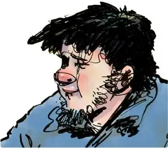 Karikatuur van hemzelf