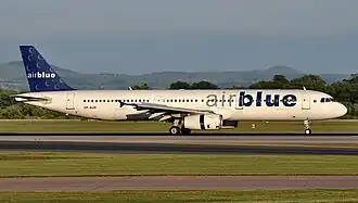 Het betreffende vliegtuig op 24 juni 2010