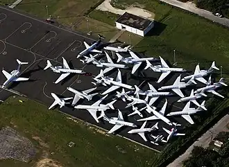 Geparkeerde privéjets