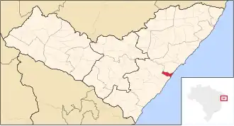 Kaart van Barra de São Miguel