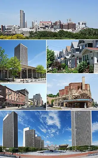 Een collage van Albany
