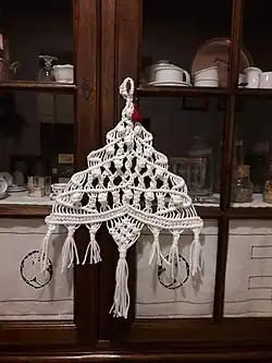 Kerstboom van macramé