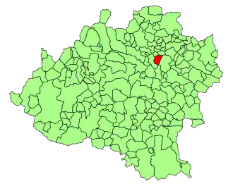 Kaart van Aldehuela de Periáñez