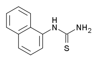 Structuurformule van alfa-naftylthio-ureum