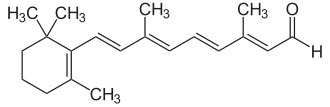 Structuurformule van retinal
