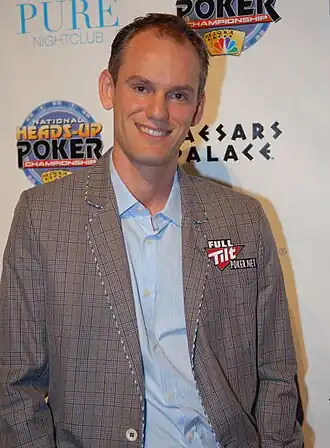 Cunningham tijdens de NBC National Heads-Up Poker Championship 2008