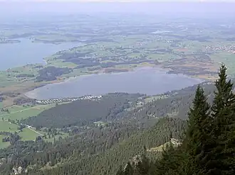 Bannwaldsee vanaf de Tegelberg, september 2006