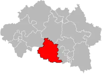 Locatie van het kanton