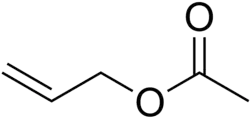 Structuurformule van allylacetaat