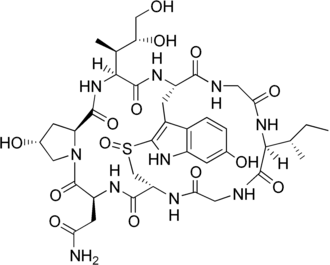 Structuurformule van alfa-amanitine