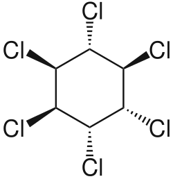 Structuurformule van α-lindaan