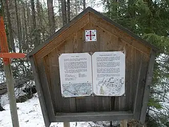 Informatiebord langs het St. Olavspad te Alsen