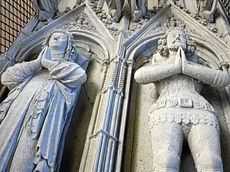 Het graf van Margaretha (links) en Gerard (rechts) van Berg en Ravensberg (Dom van Altenberg).