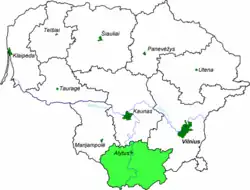 Locatie van Alytaus apskritis