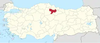 Kaart van Amasya
