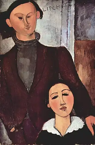Jacques en Berthe Lipchitz (1916) door Amedeo Modigliani