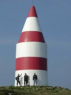 Het rood-witte baken voor de scheepvaart in&nbsp;2006