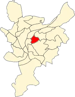 Ligging van Amercœur in de gemeente Luik