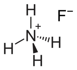 Structuurformule van ammoniumfluoride
