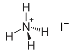 Structuurformule van ammoniumjodide
