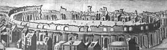 Het Amfitheater van Poitiers in 1641