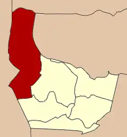 Kaart van Nonthaburi met de Amphoe Sai Noi aangegeven