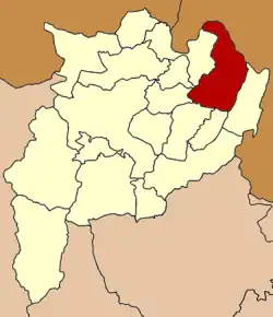 Kaart van Chiang Rai met de Chiang Khong aangegeven