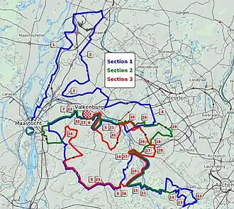 Routekaart van de Amstel Gold Race 2012