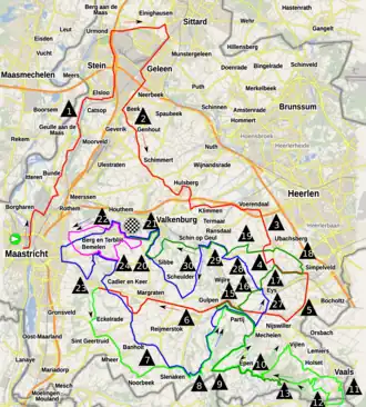 Routekaart van de Amstel Gold Race 2024