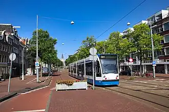 Muiderstraat met tram 14 (2022)