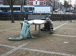 Zonder titel - Apen aan tafel, Amsterdam