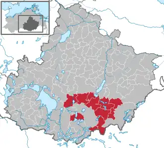Kaart van Neustrelitz-Land