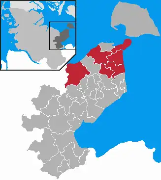 Kaart van Oldenburg-Land