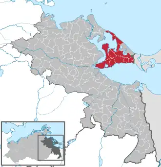 Kaart van Usedom-Süd